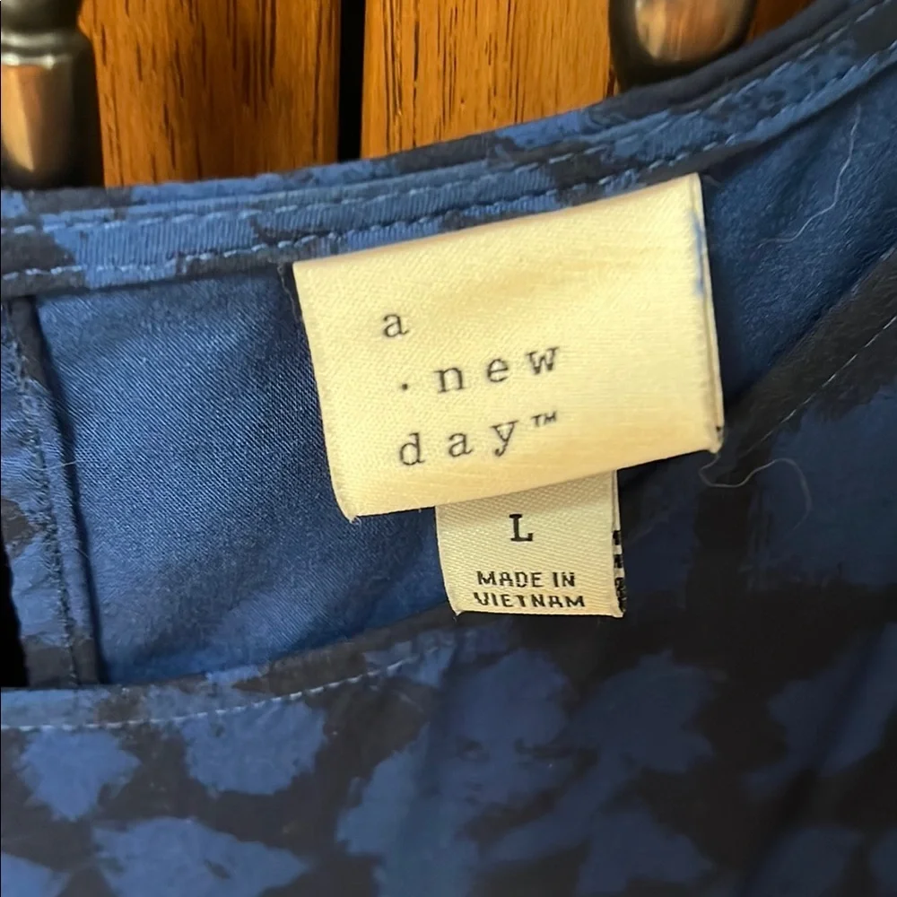 A New Day cream and Blue Sleeveless Dresses - Picture 3 of 3